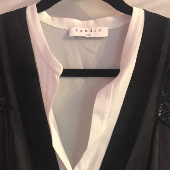 Sandro Religione Double Grandad Neckline Dress - Picture 4 of 8